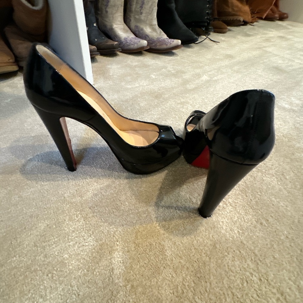 Christian Louboutin Black Patent Leather Heels
